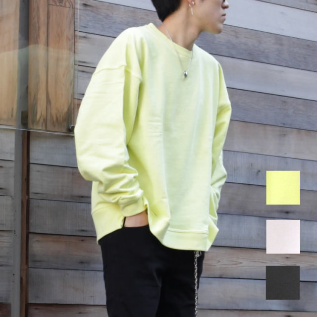 新着 Cuirs キュイー メンズスウエット スリットオーバーサイズトレーナー新作デザイン 渋谷cuirs 通販