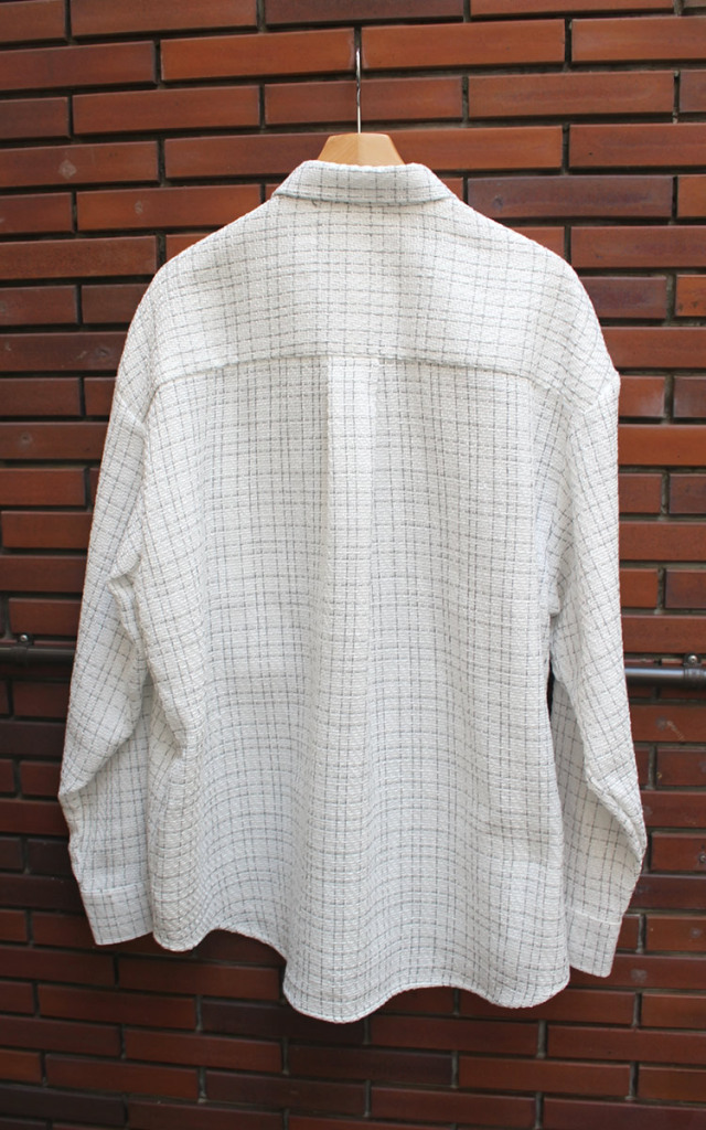 新着】Cuirs（キュイー）メンズシャツ ツイードチェックシャツ