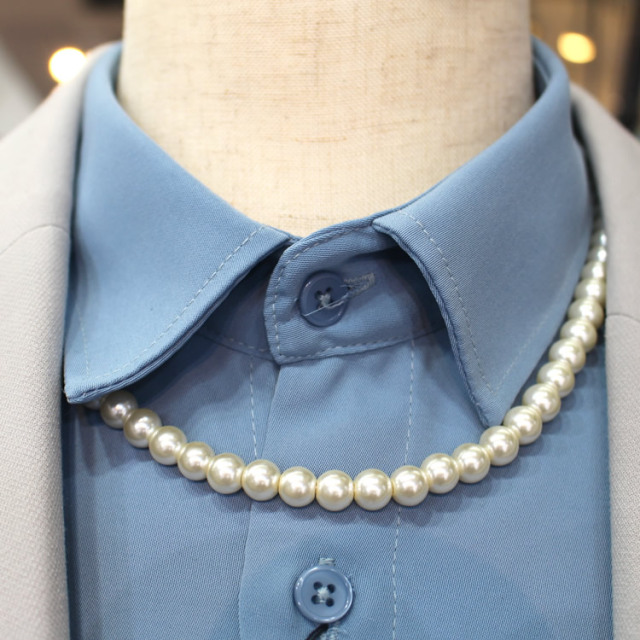 新着】Cuirs(キュイー)メンズネックレス パールネックレス(54センチ)新作デザイン|渋谷Cuirs【通販】 メンズパールネックレス 長さ変更無料