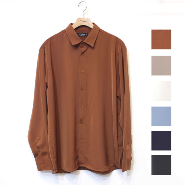 新着 Cuirs キュイー メンズシャツ オリジナルドさらさらレギュラーシャツ新作デザイン 渋谷cuirs 通販